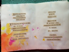 Found Poetry Journal Interior Spread